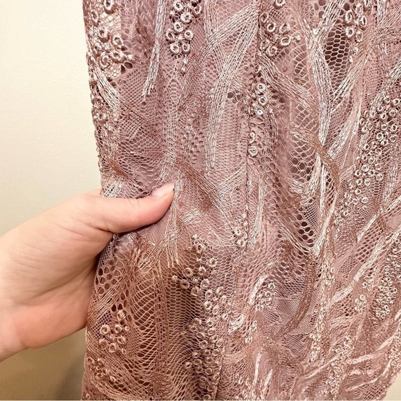 NWT Js Collection Formal Pink Wisteria Sz 14 Giovanna Column Gown - Picture 7 of 14